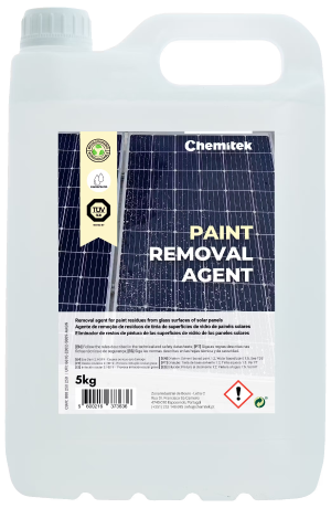Paint remover for solar panels